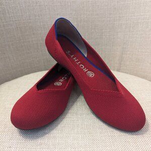 Size 8.5 Rothy's Red Flats